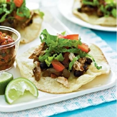 Tostadas au poulet et aux haricots noirs weight watchers
