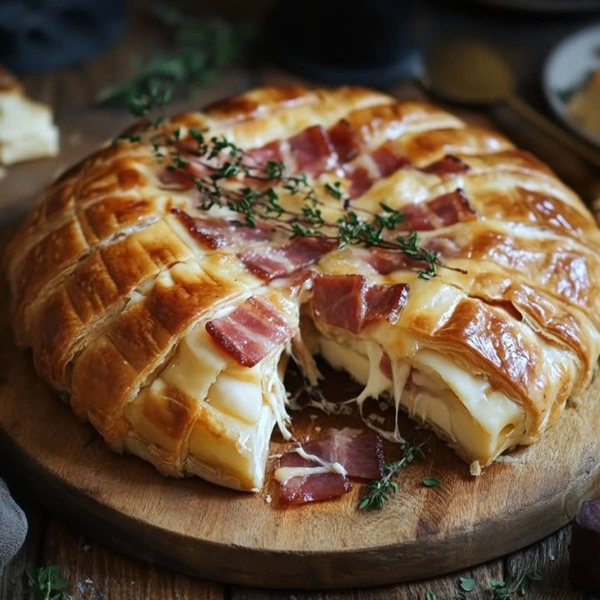 Camembert Lardons Feuilleté