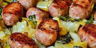 Délectez-vous avec notre Recette Exquise de Chou Vert Braisé aux Saucisses : Un Plat Réconfortant Parfait pour vos Dîners !