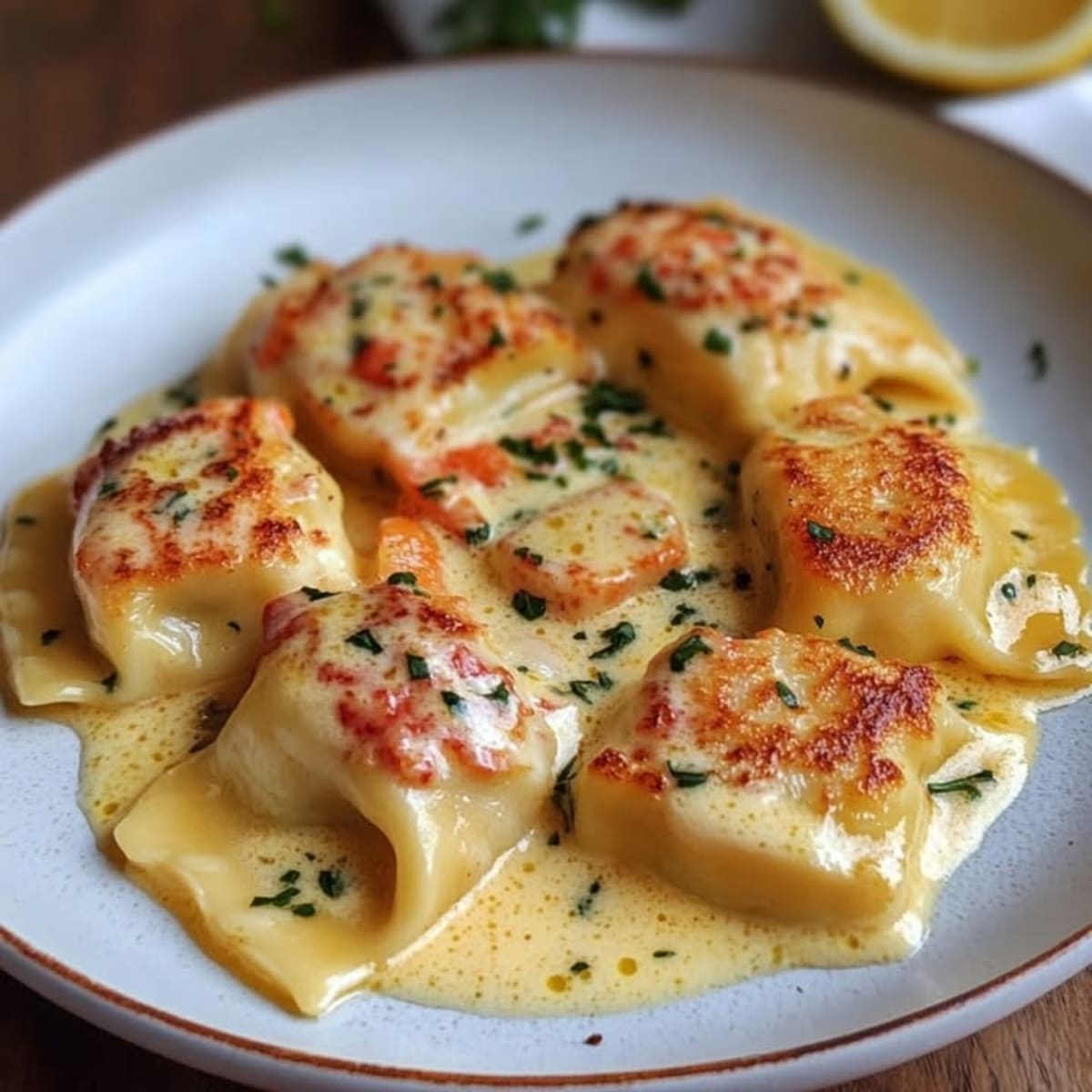 Raviolis Homard Citron