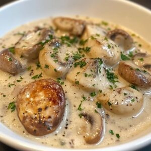 Saint-Jacques Crémeux Champignons