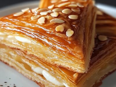 Triangle de Pâte Feuilletée aux Amandes: Recette Gourmande pour une Explosion de Saveurs!