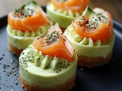 Cheesecakes à l’Avocat et au Saumon : La Fusion Délicieuse qui Émerveillera vos Papilles ! 🥑 #RecetteGourmande #CuisineCréative #Délicieux