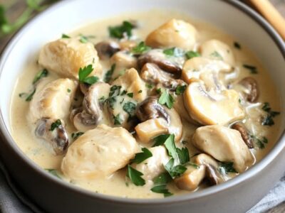 Blanquette de Poulet aux Champignons : Recette Traditionnelle et Réconfortante pour un Repas Gourmand !