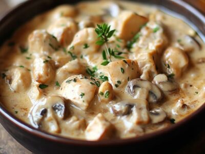 Blanquette de Poulet aux Champignons : Savourez ce Plat Crémeux et Réconfortant pour Réchauffer Vos Journées