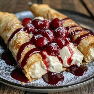 Chimichangas Cheesecake Cerises