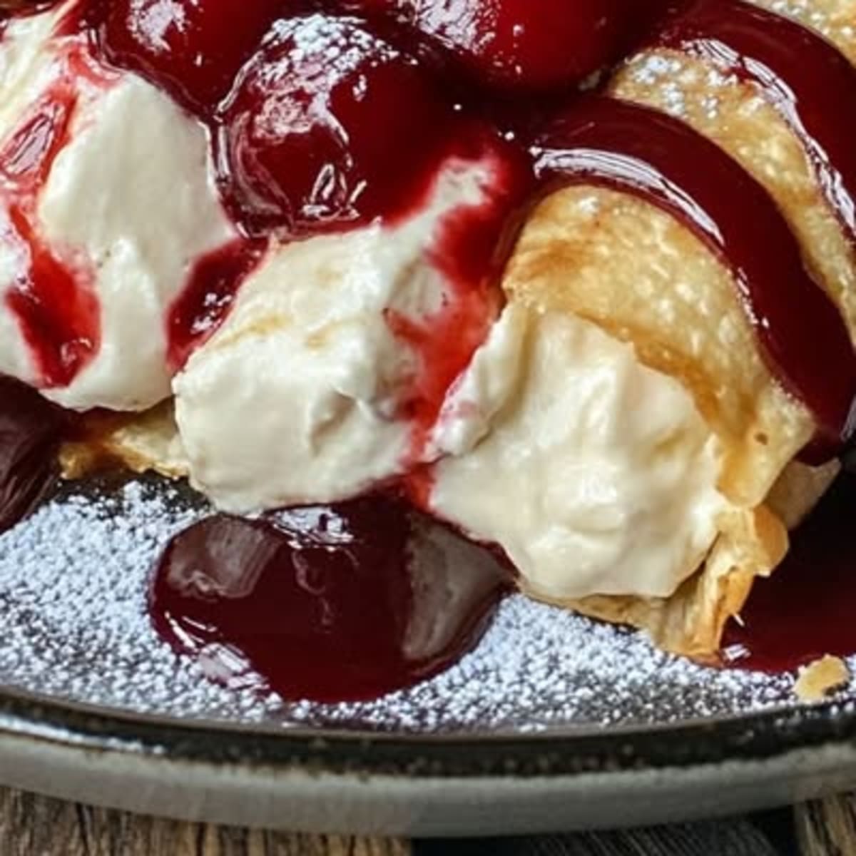 Chimichangas Cheesecake Cerises2