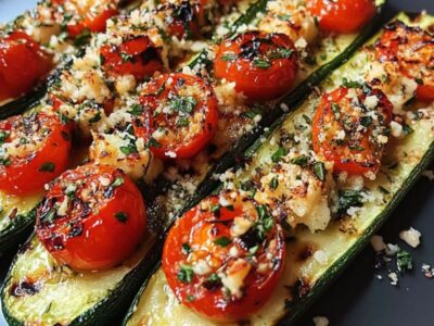 Délicieuses Courgettes Grillées au Parmesan