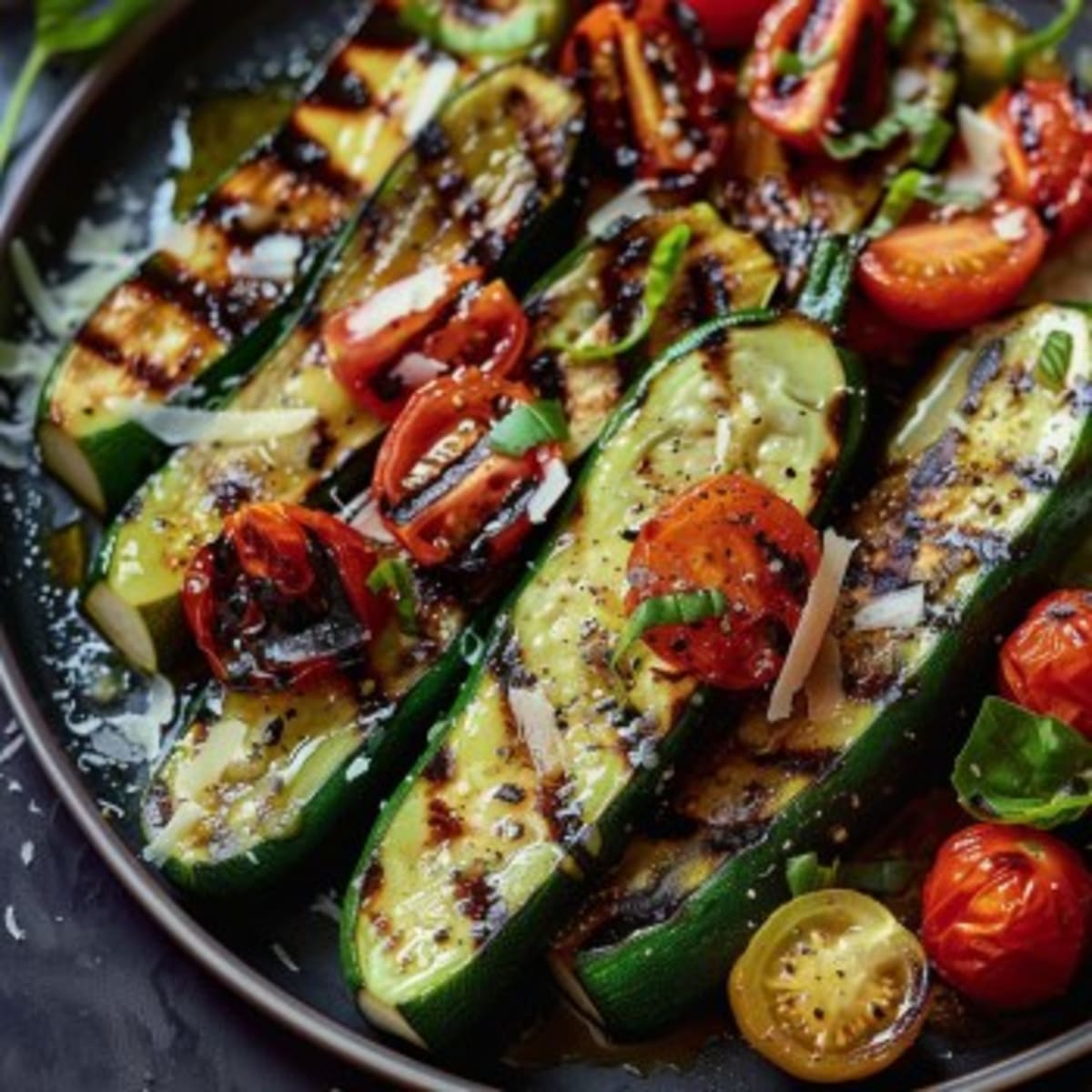 Courgettes Tomates Parmesan