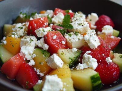 Salade Fraîcheur Éblouissante : Un Festival de Saveurs Estivales à Déguster !