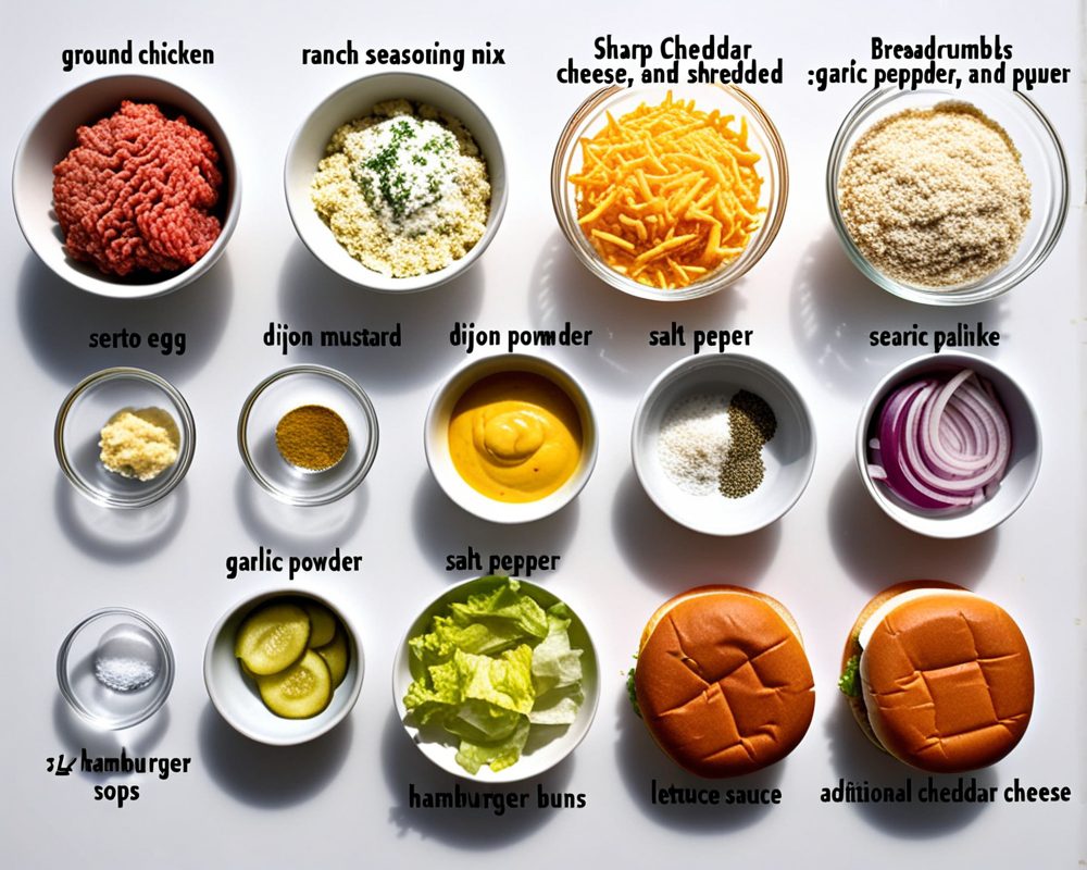 ingredients-de-la-recette-burger-poulet-cheddar