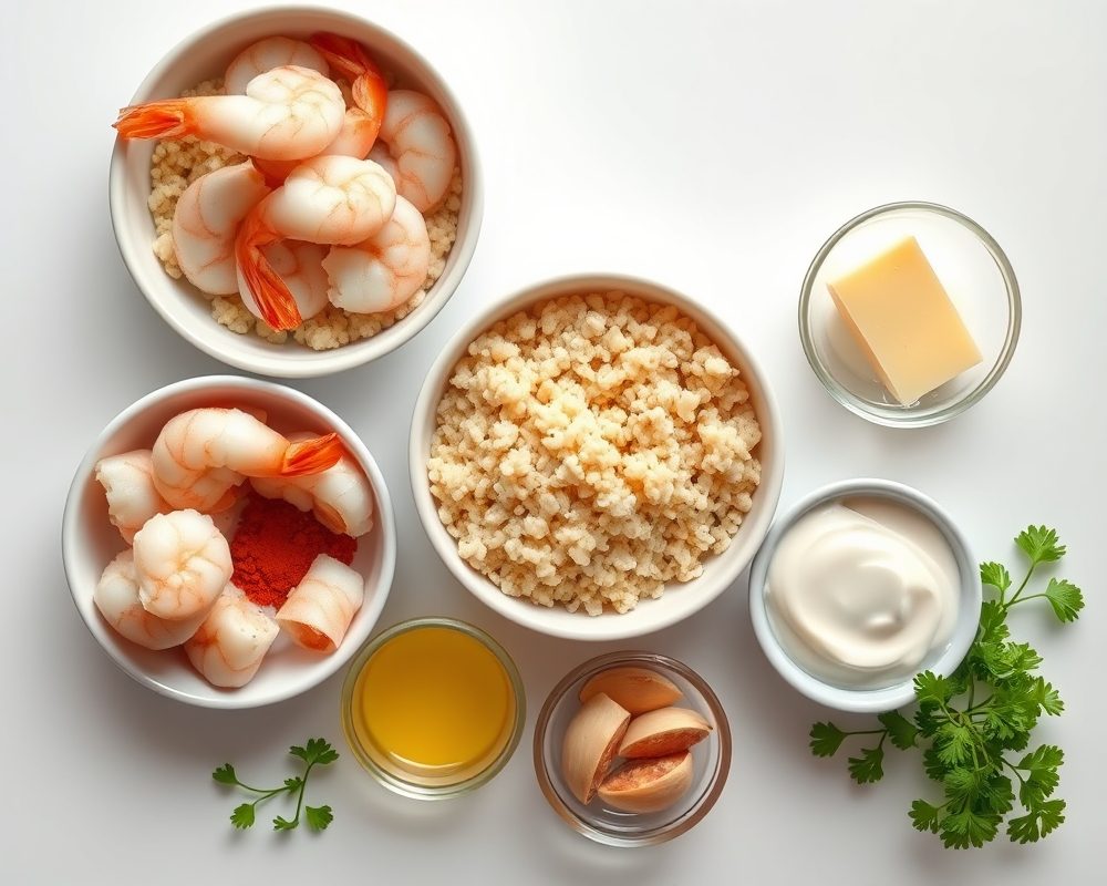 ingredients-de-la-recette-crevettes-quinoa-parmesan