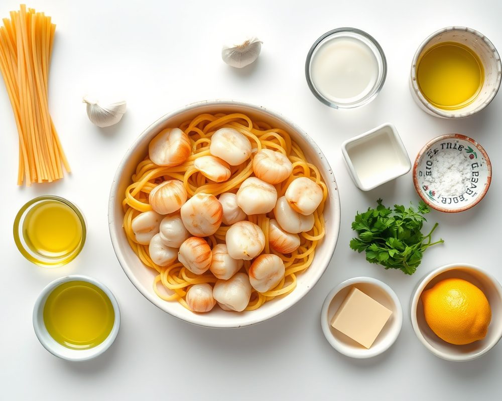 ingredients-de-la-recette-linguines-saint-jacques-gourmet