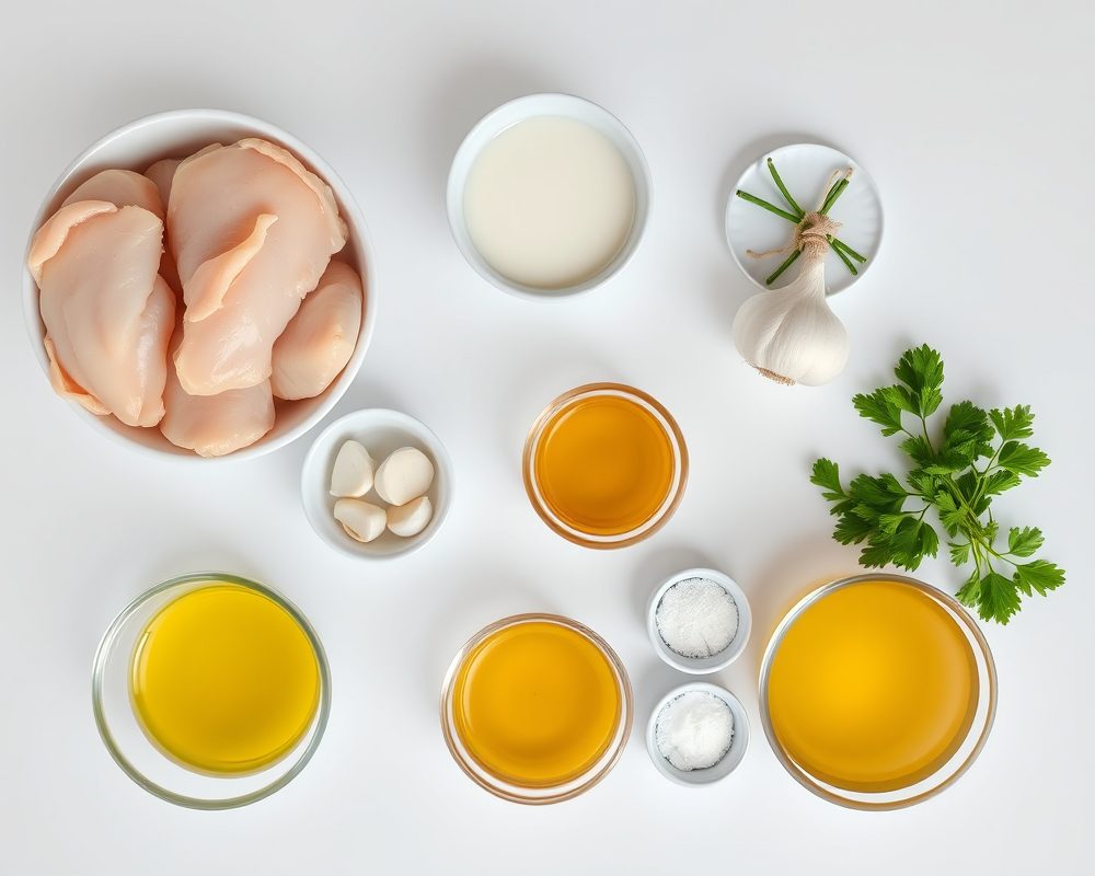 ingredients-de-la-recette-poulet-moutarde-savoureux