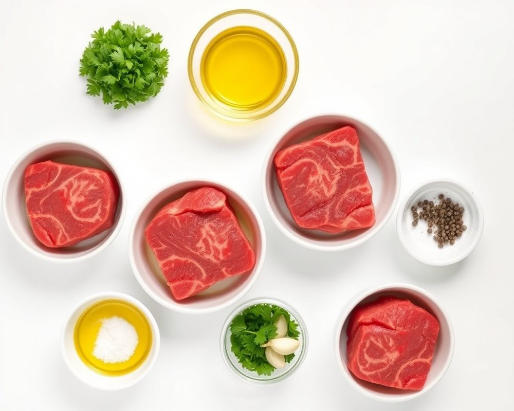 ingredients-de-la-recette-steak-boeuf-savoureux