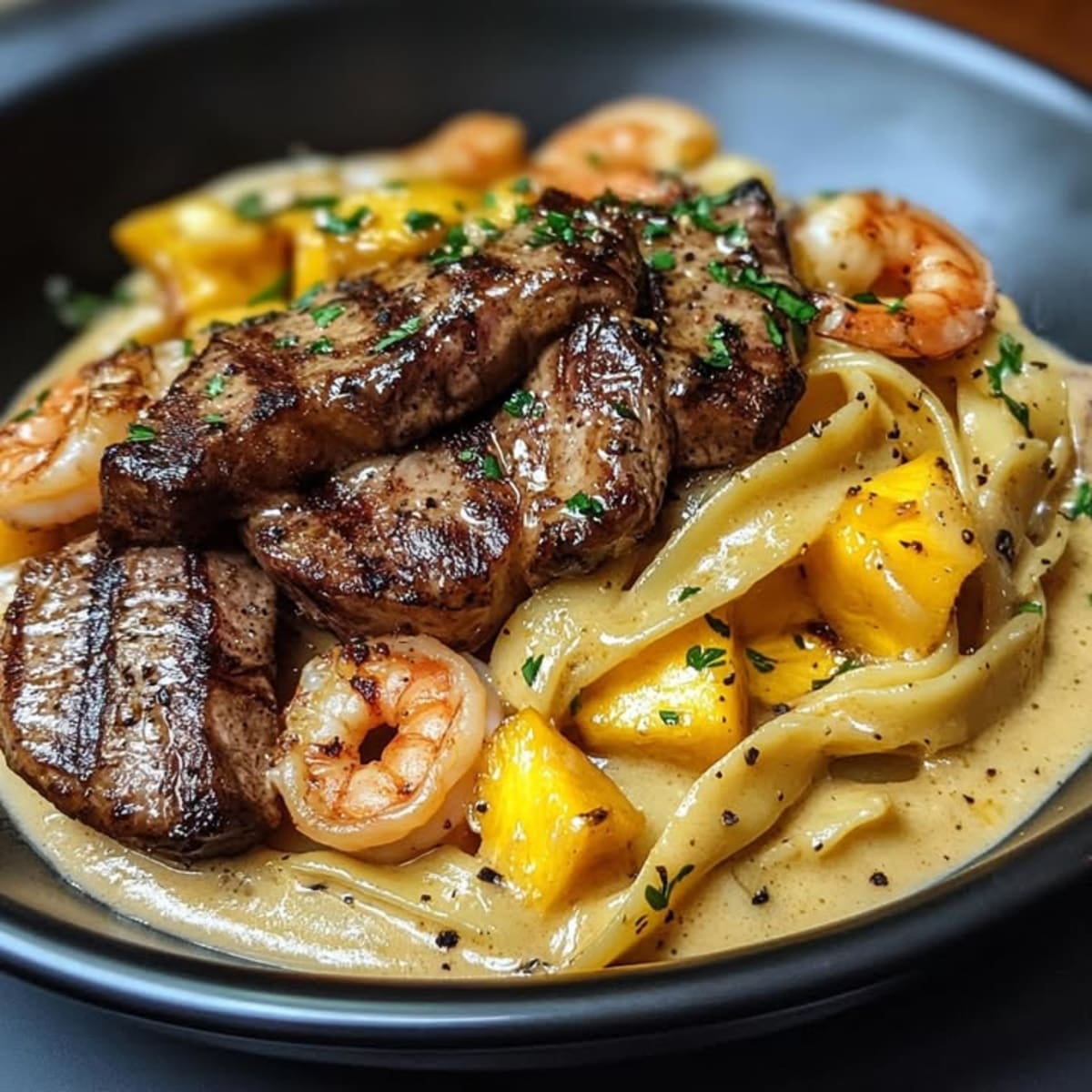 Mango Steak Alfredo