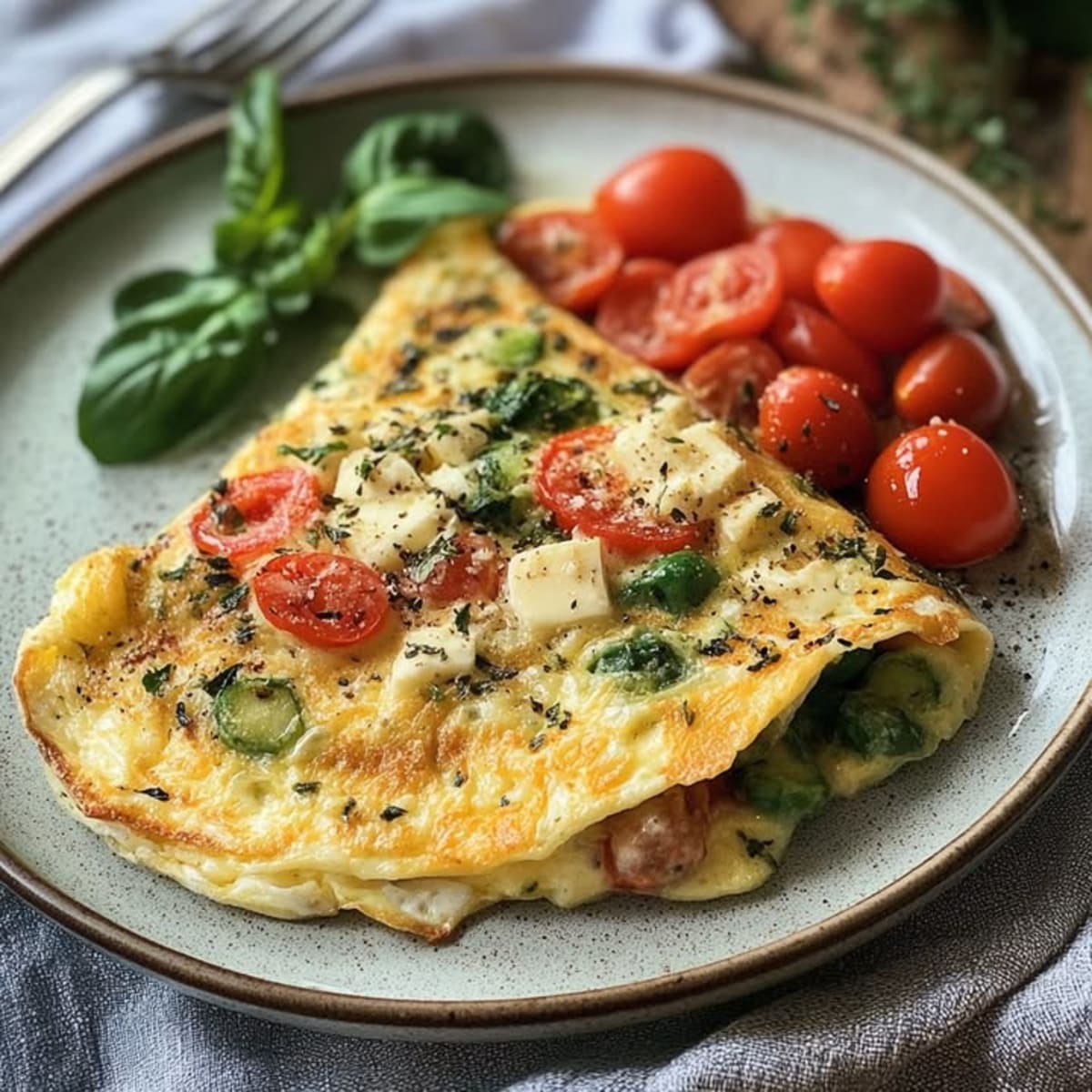 Omelette Fromage Légumes