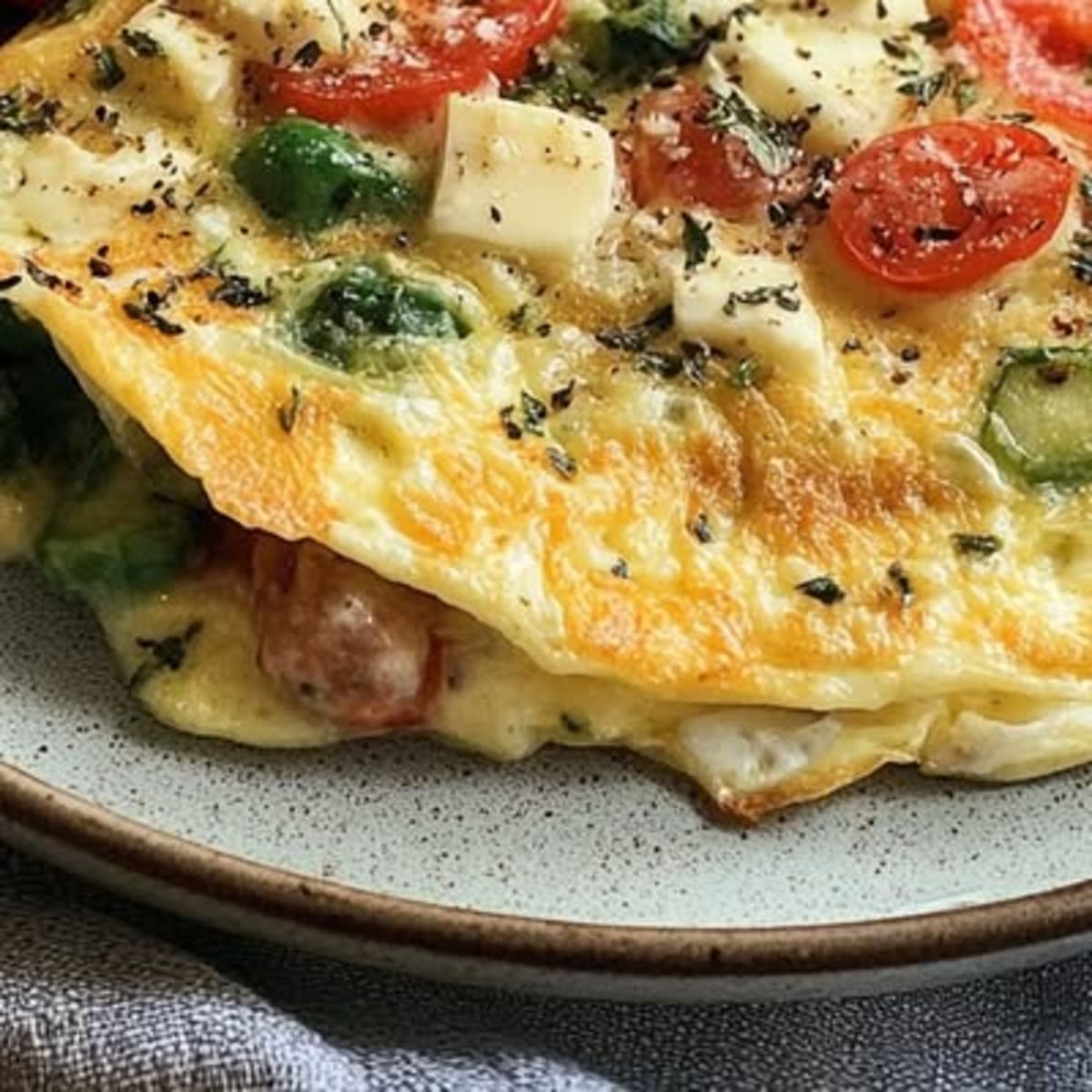 Omelette Fromage Légumes2