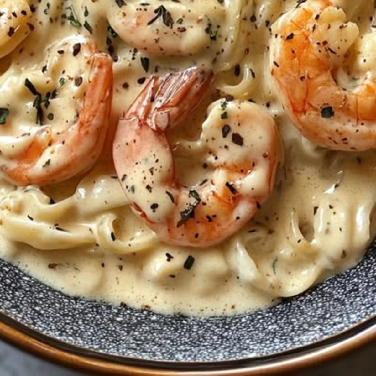 Pâtes Crevettes Alfredo2