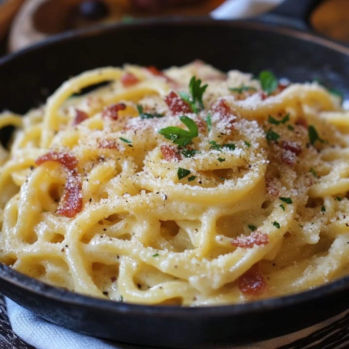 Pommes de terre carbonara