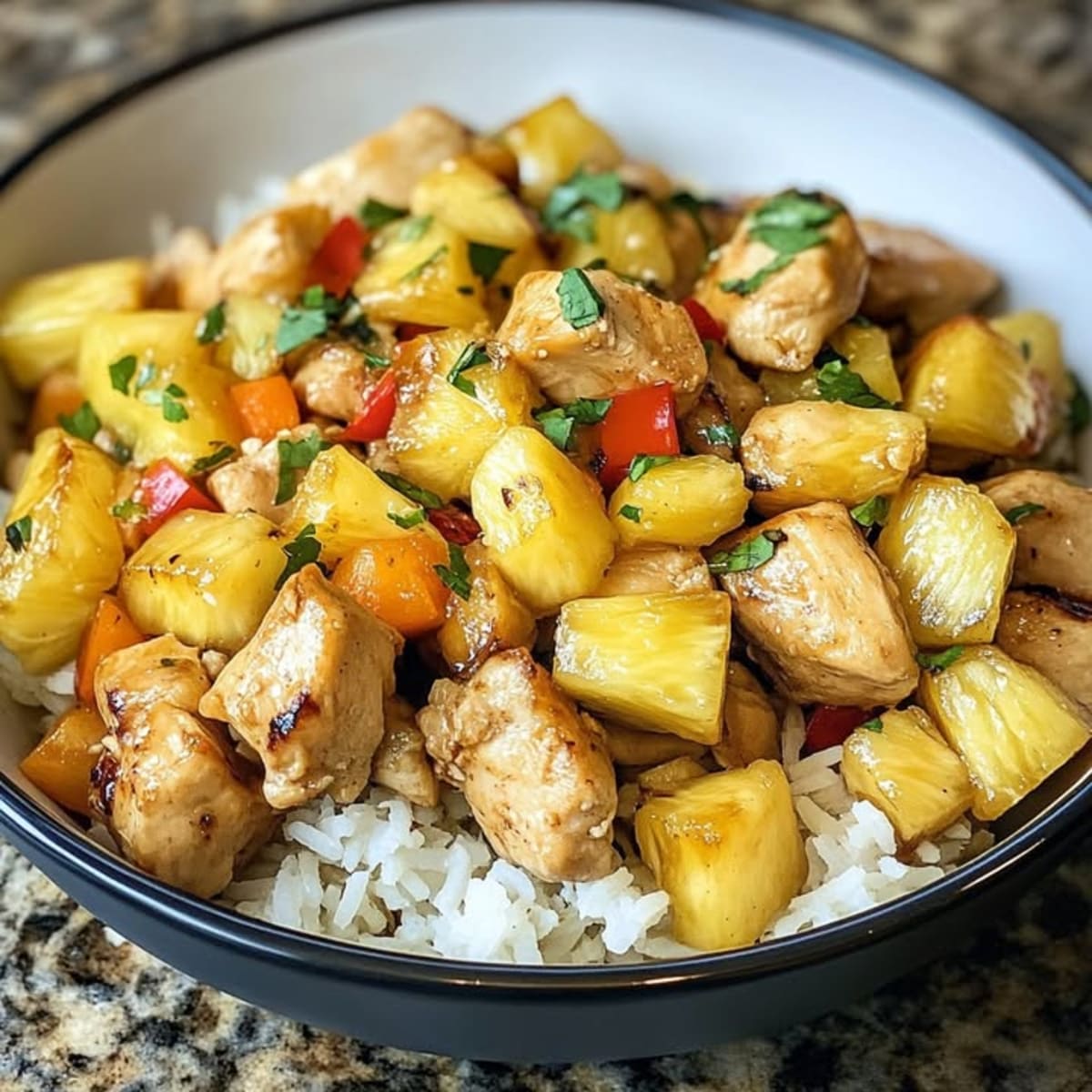 Poulet Ananas Riz