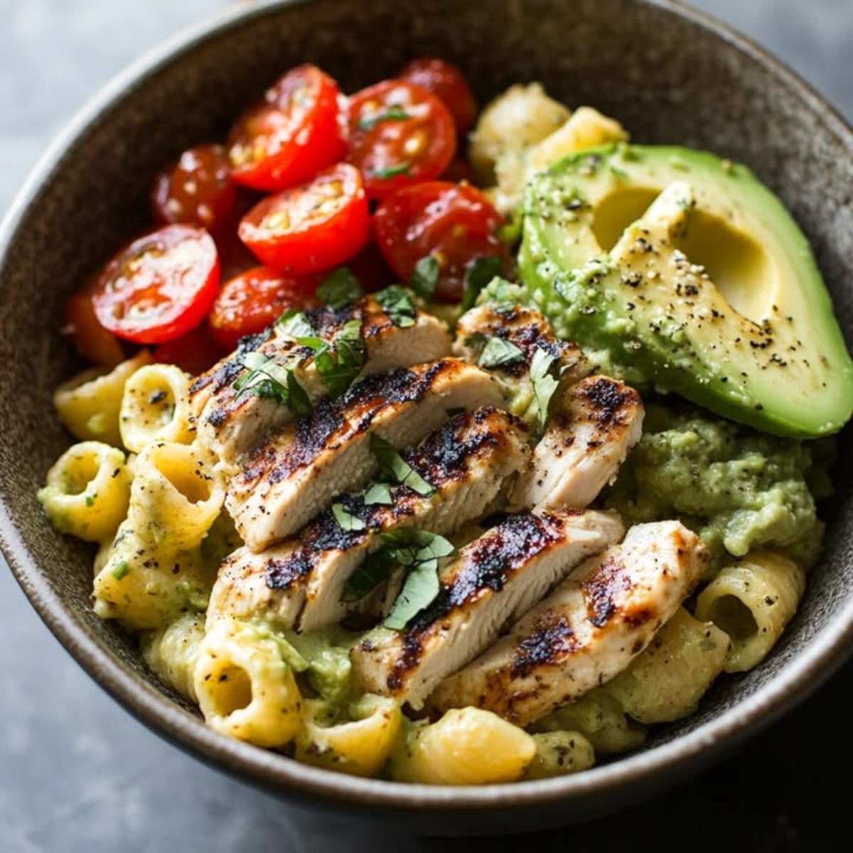 Poulet Avocat Fusilli