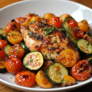 Poulet Courgettes Tomates