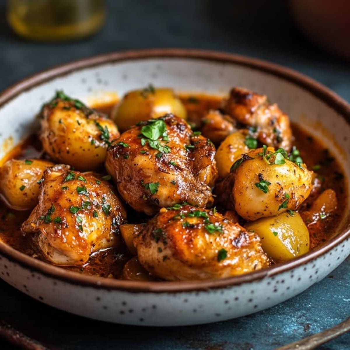 Poulet à l'ail ibérique