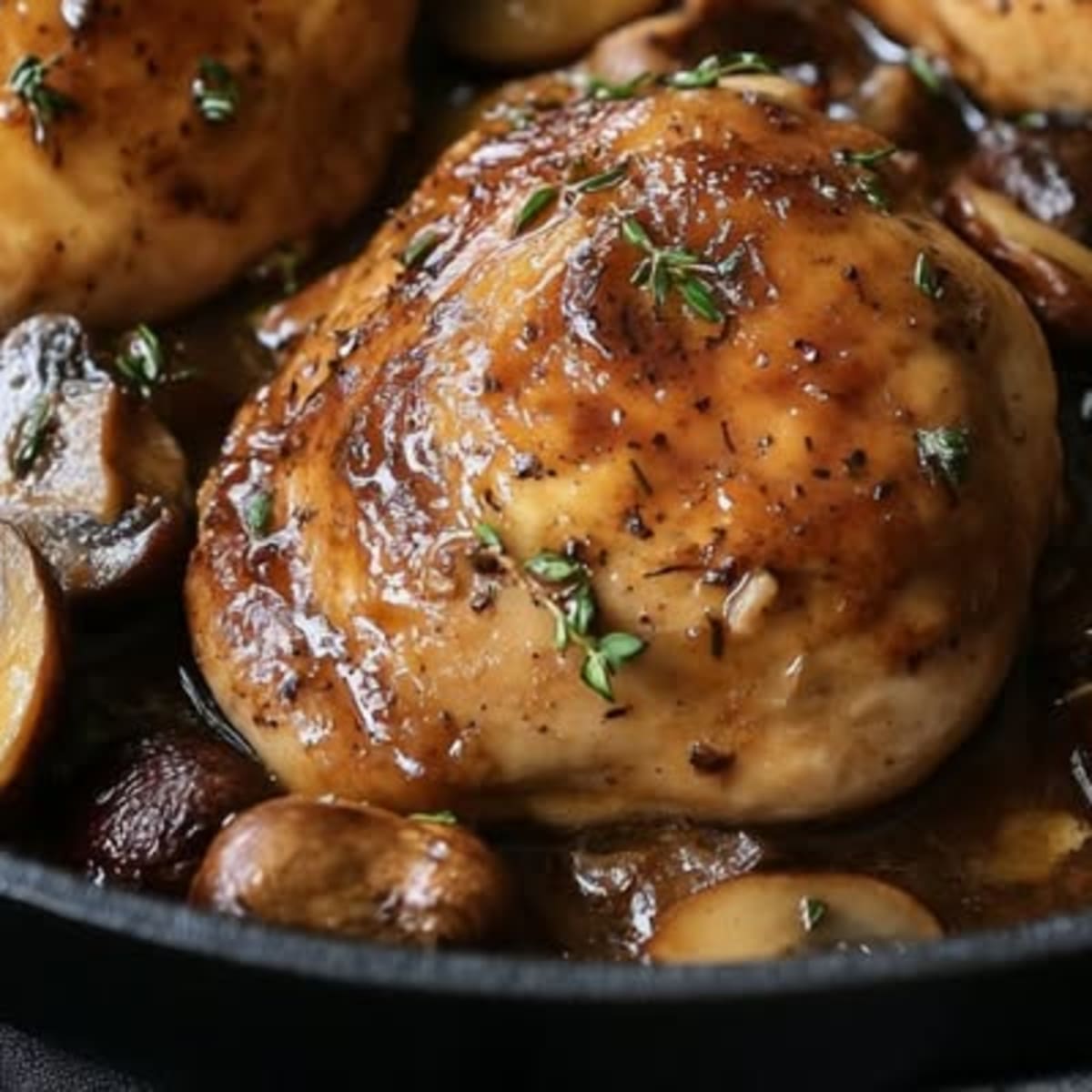 Poulet mijoté aux champignons et Porto2