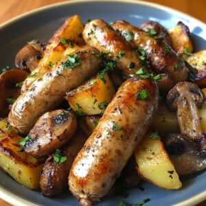 Saucisses Pommes Champignons