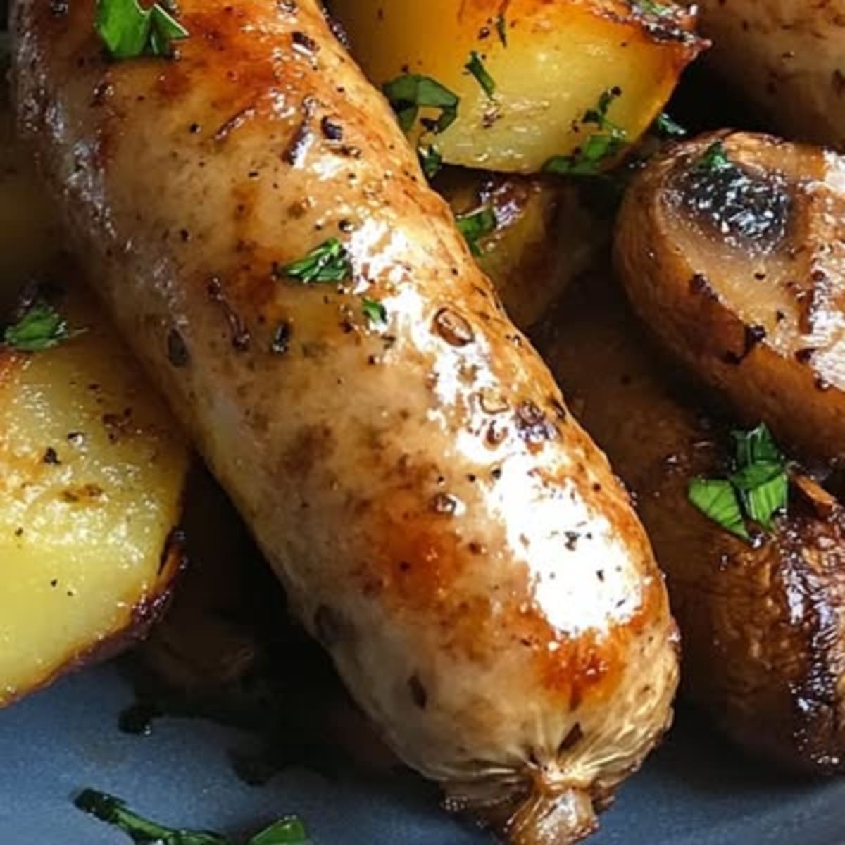 Saucisses Pommes Champignons2