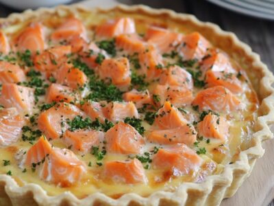 Quiche au Saumon et Boursin : Le Délice Crémeux Qui Enchante les Papilles !