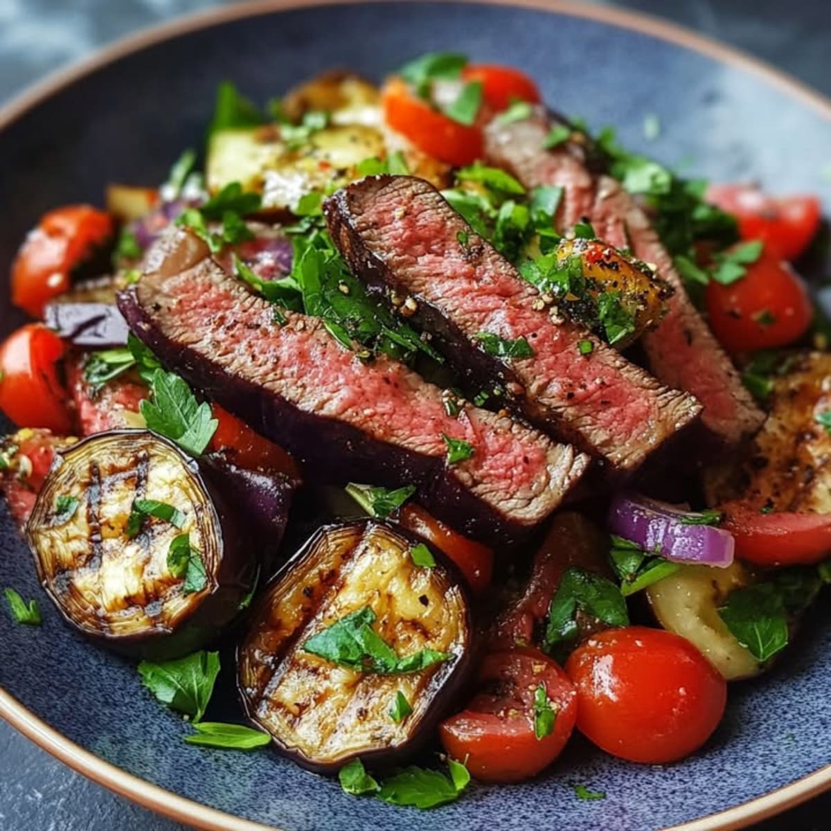 Steak Aubergine Grillé