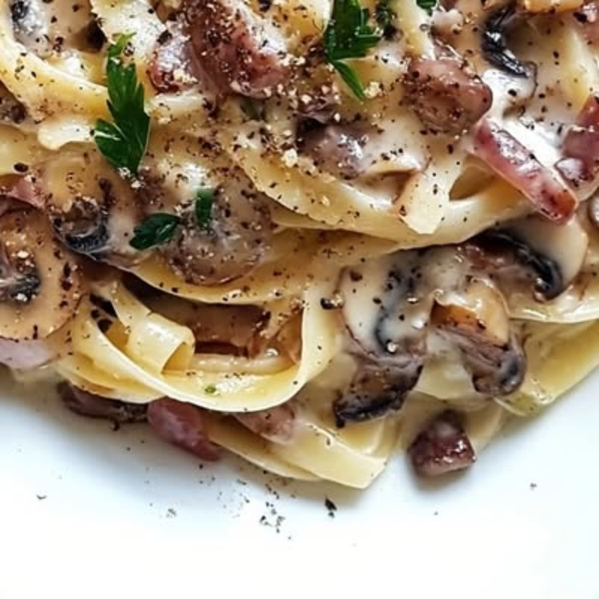 Tagliatelles Champignons Carbonara2