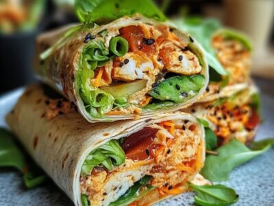 Power-Up Your Day avec nos Wraps au Thon, Maïs et Concombre : Fraîcheur et Saveurs Explosives pour vos Repas!