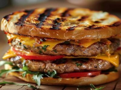 Panini Burger au Cheddar : Délice Irrésistible !