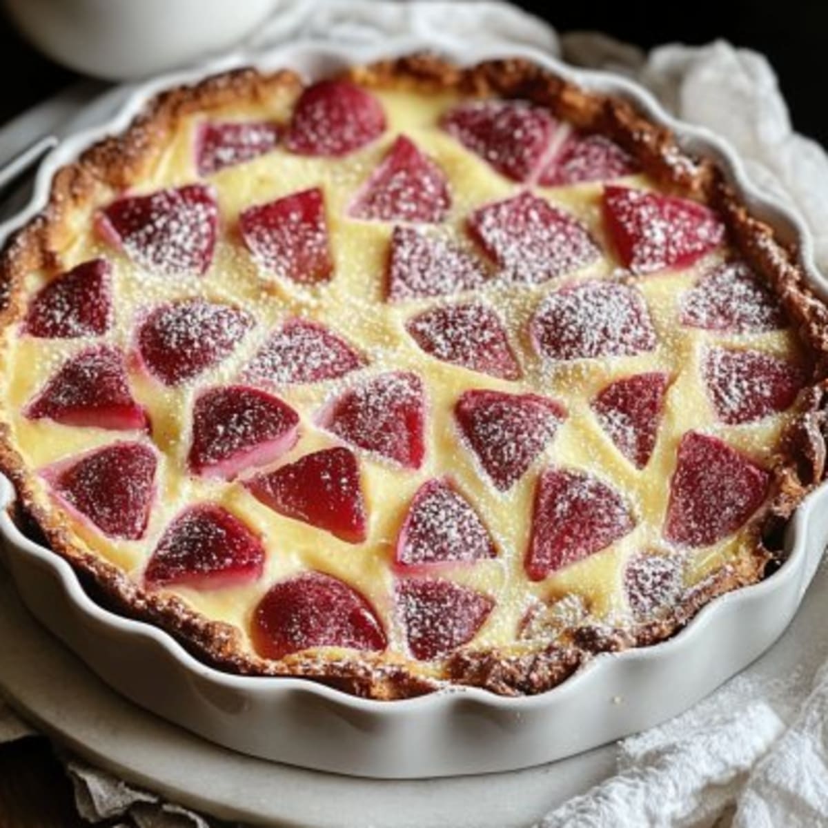 Clafoutis Crémeux Rhubarbe2