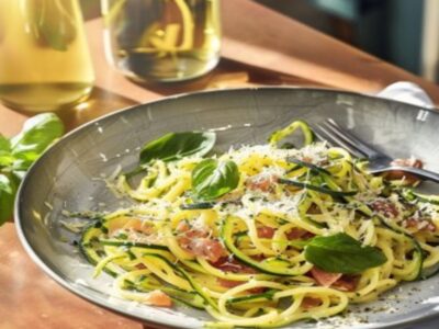 Délicieux Spaghetti de Courgette Carbonara !