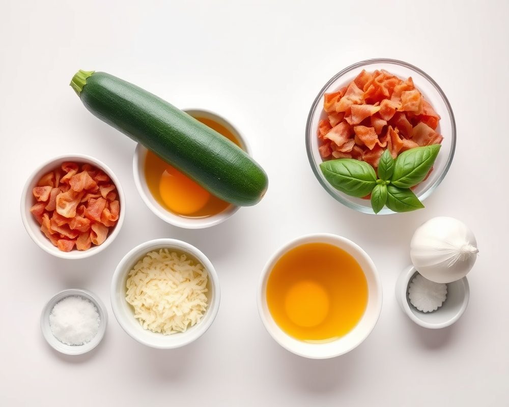 ingredients-de-la-recette-courgette-carbonara-legere