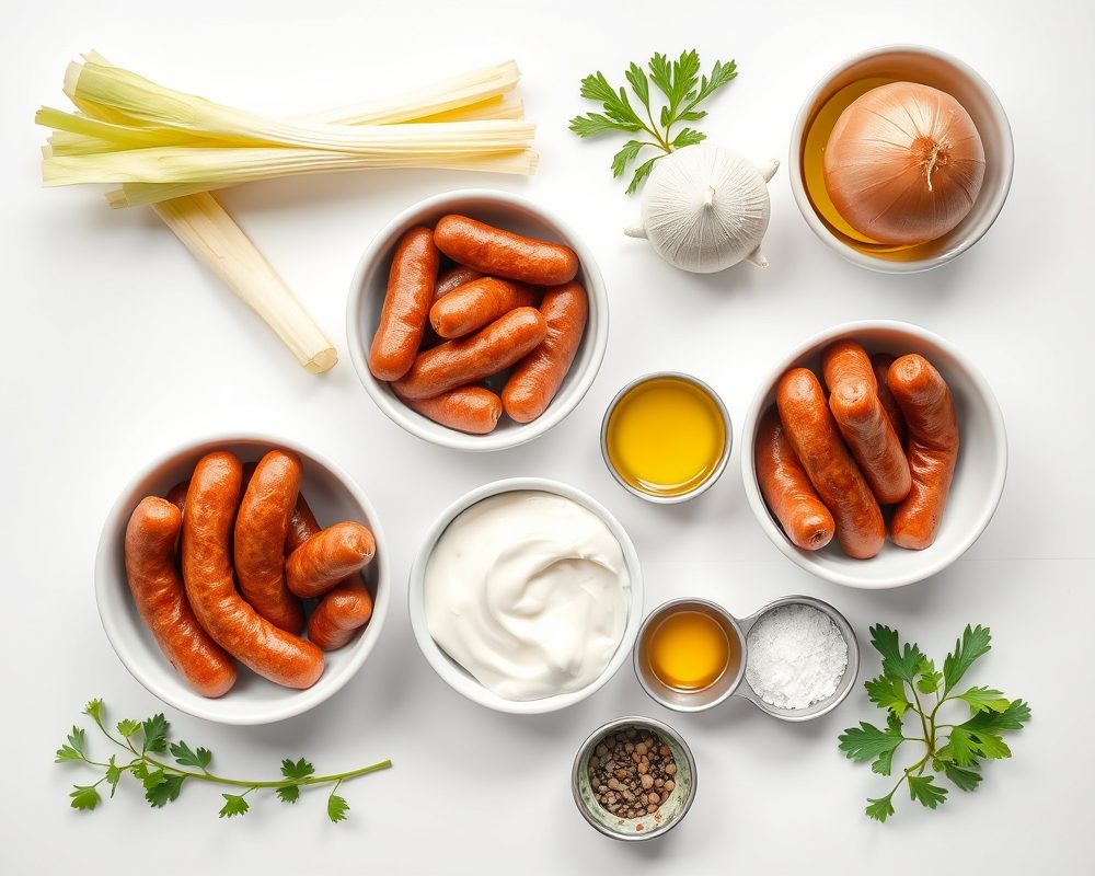 ingredients-de-la-recette-fondue-endives-saucisses