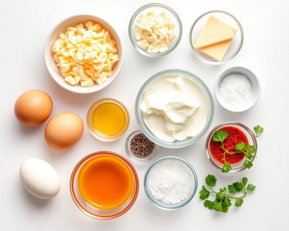 ingredients-de-la-recette-oeufs-gratines-savoureux