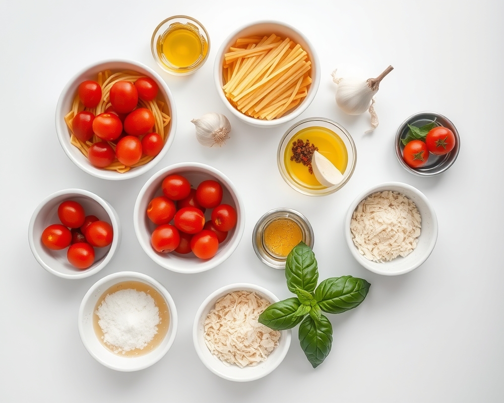 ingredients-de-la-recette-pasta-tomate-basilic