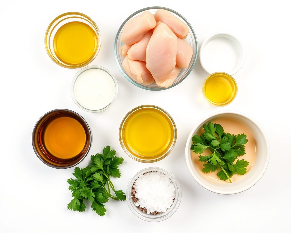 ingredients-de-la-recette-poulet-moutarde-savoureux