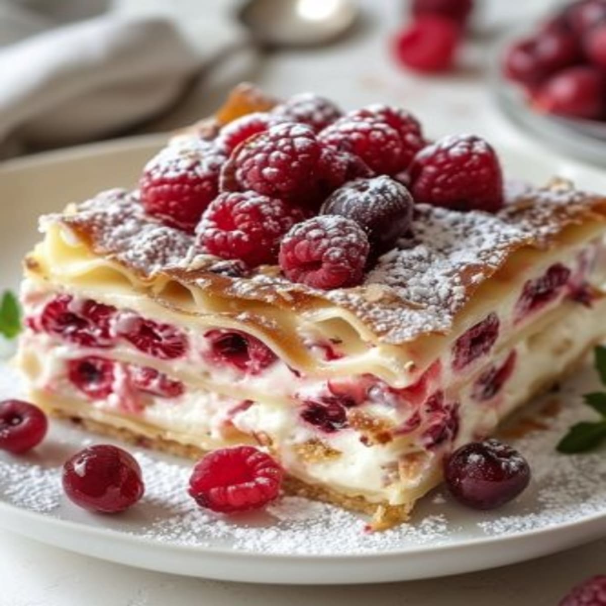 Lasagne Chocolat Framboises