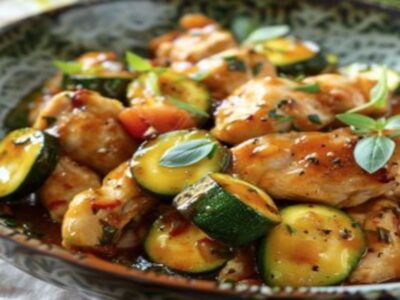 Délicieux Sauté de Poulet Courgette Énergisant