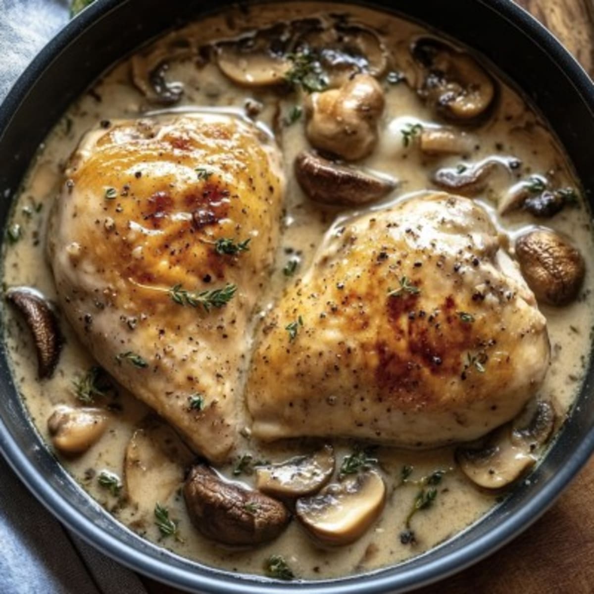 Poulet Porto Champignons2