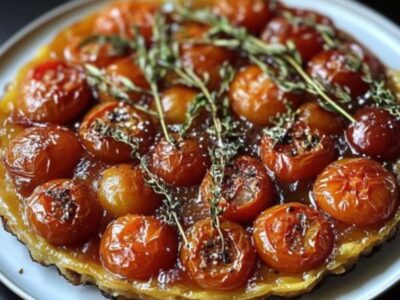 Tarte Tatin Éblouissante aux Tomates Cerises