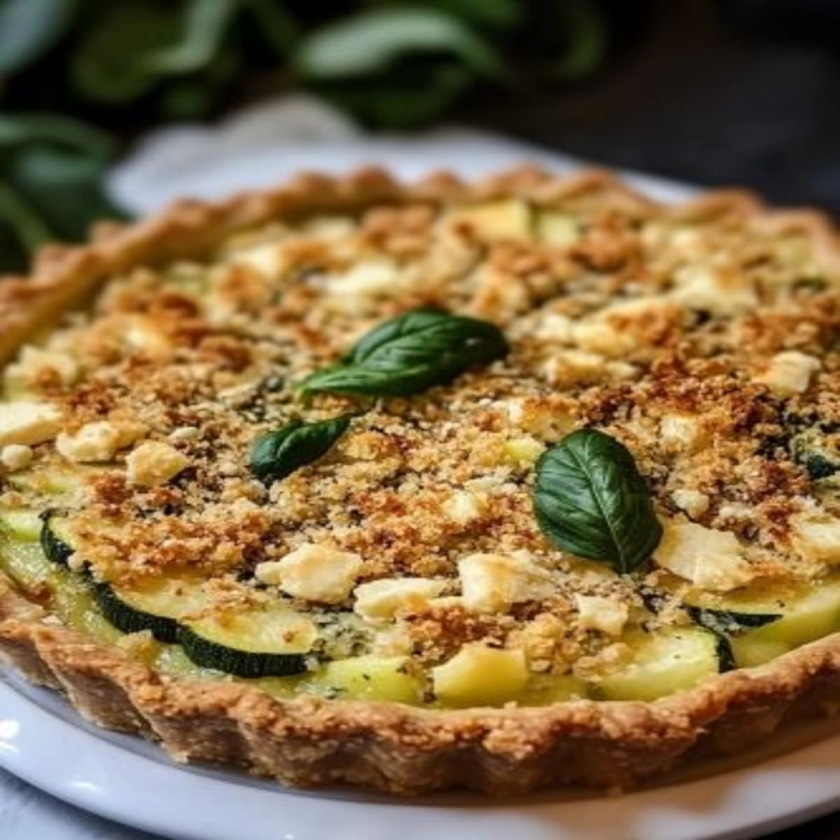 Crumble Courgettes Roquefort