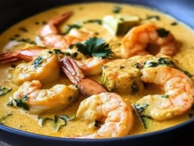 Curry Exotique de Courgettes et Crevettes