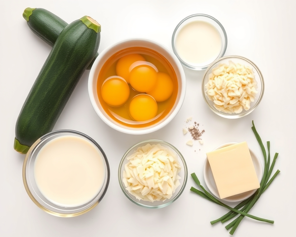 ingredients-de-la-recette-flan-courgettes-savoureux